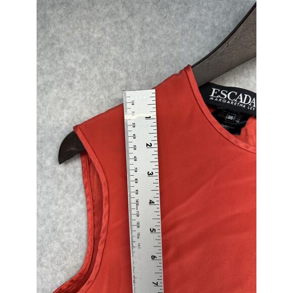 Vintage Margaretha Ley Escada Womens Blouse Size 36 Burnt Orange with Blemishes - Picture 4 of 10